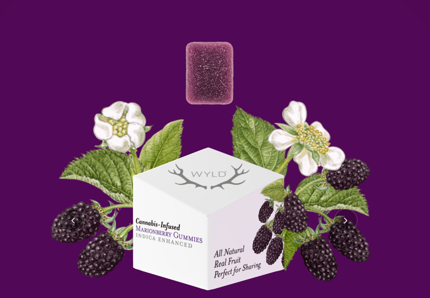 Photograph of product: Gummies - Marionberry Oui'd - 20 Pcs - 100mg