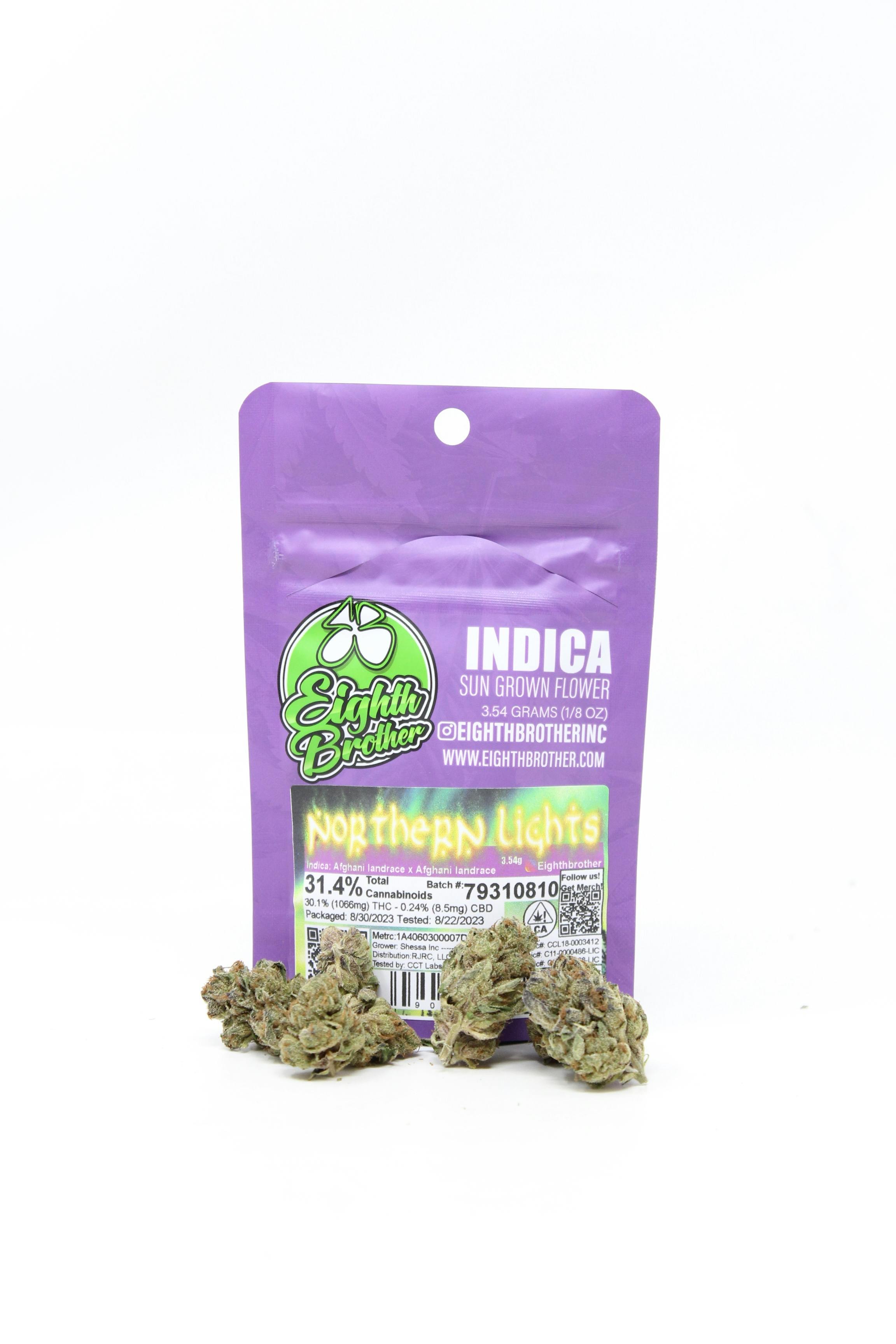 Photograph of product: EIGHTH BROTHER | NORTHERN LIGHTS | FLOWER | 3.5G