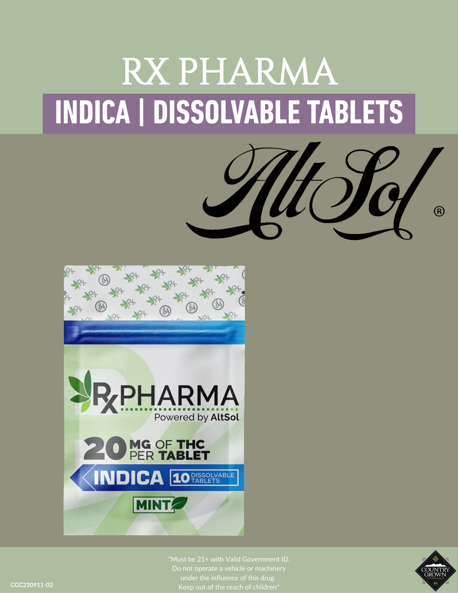 Photograph of product: Dissolvable Tablets Oui'd - 20mg