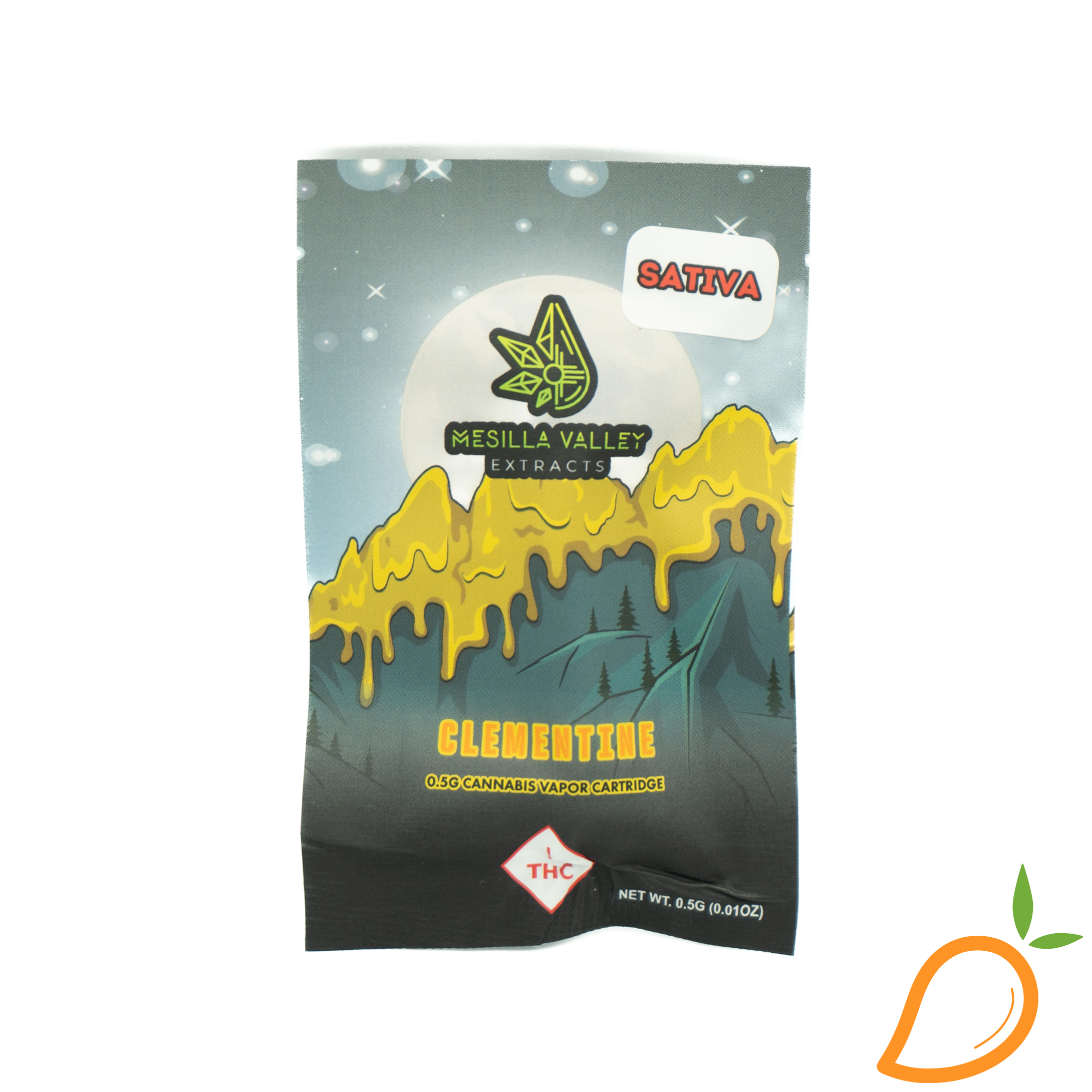 Photograph of product: 0.5g Clementine Vape Mesilla Valley
