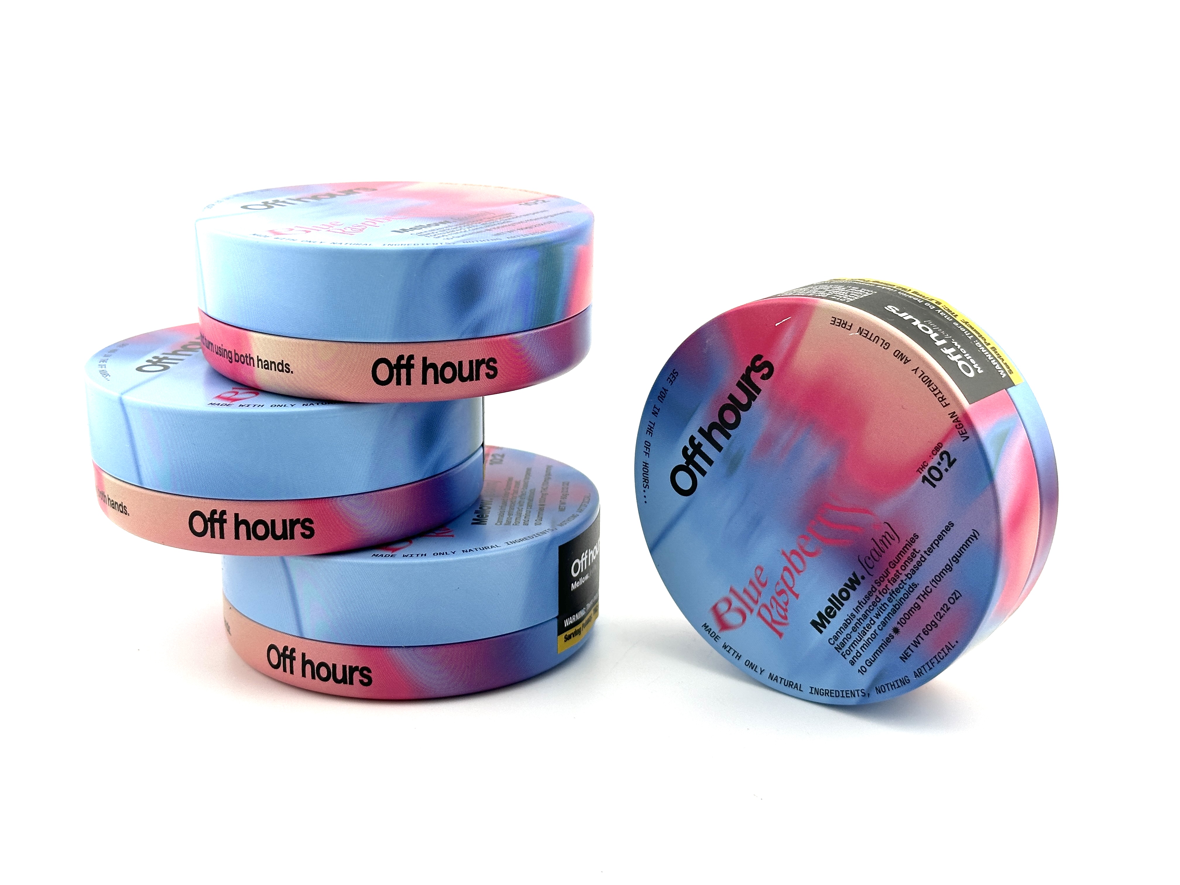 Photograph of product: OFF HOURS Oui'd Infused Gummies - Mellow - Blue Raspberry - 10 pcs - 10mgTHc/2mgCBd