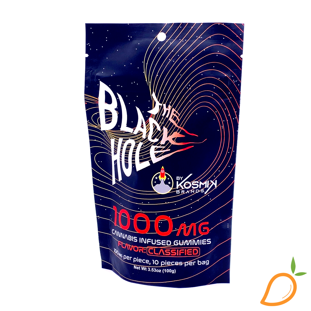 Photograph of product: 1000mg Tropical Punch Black Hole Gummies Kosmik