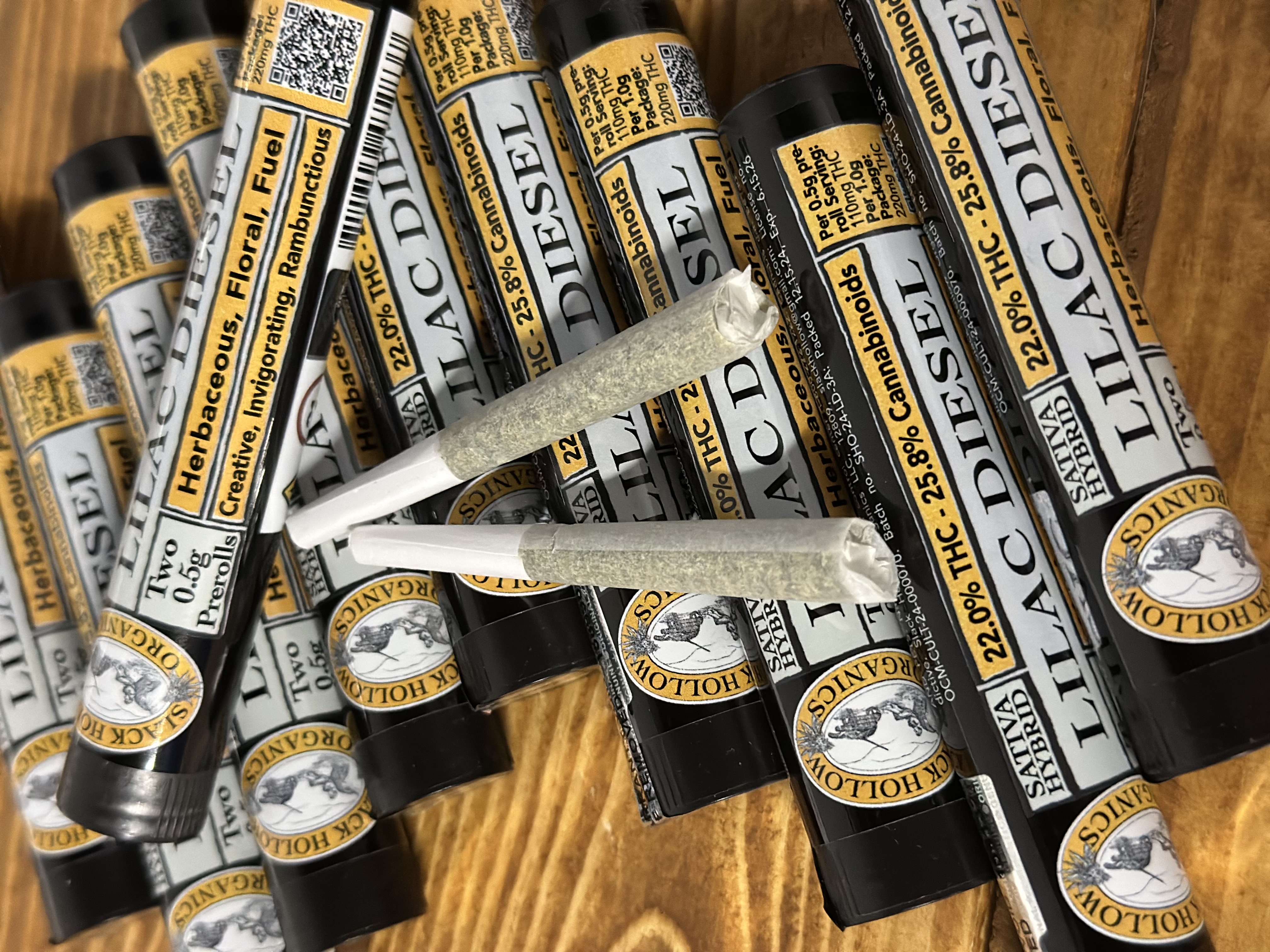 Photograph of product: Slack Hollow 2pk PreRolls | Lilac Diesel