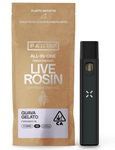 Photograph of product: PAX Guava Gelato All In One High Purity TH-oui Disposable Vape Pen 1000mg