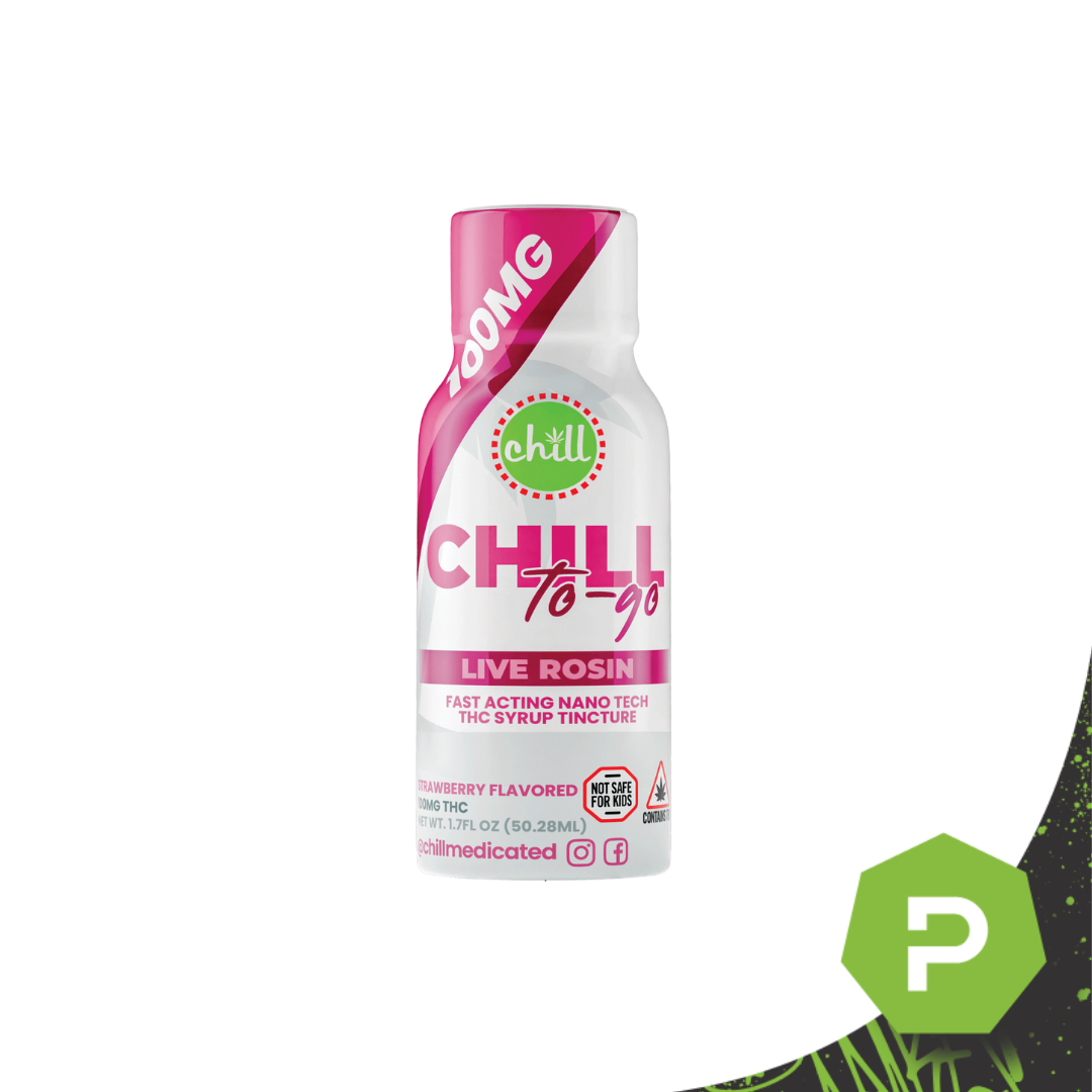 Photograph of product: Chill Medicated | On The Go 100mg Syrup | Strawberry