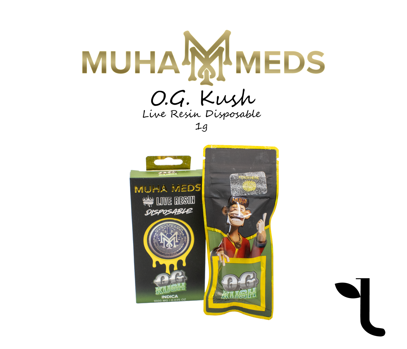 Photograph of product: Muha Meds | OG Kush | Live Resin Disposable