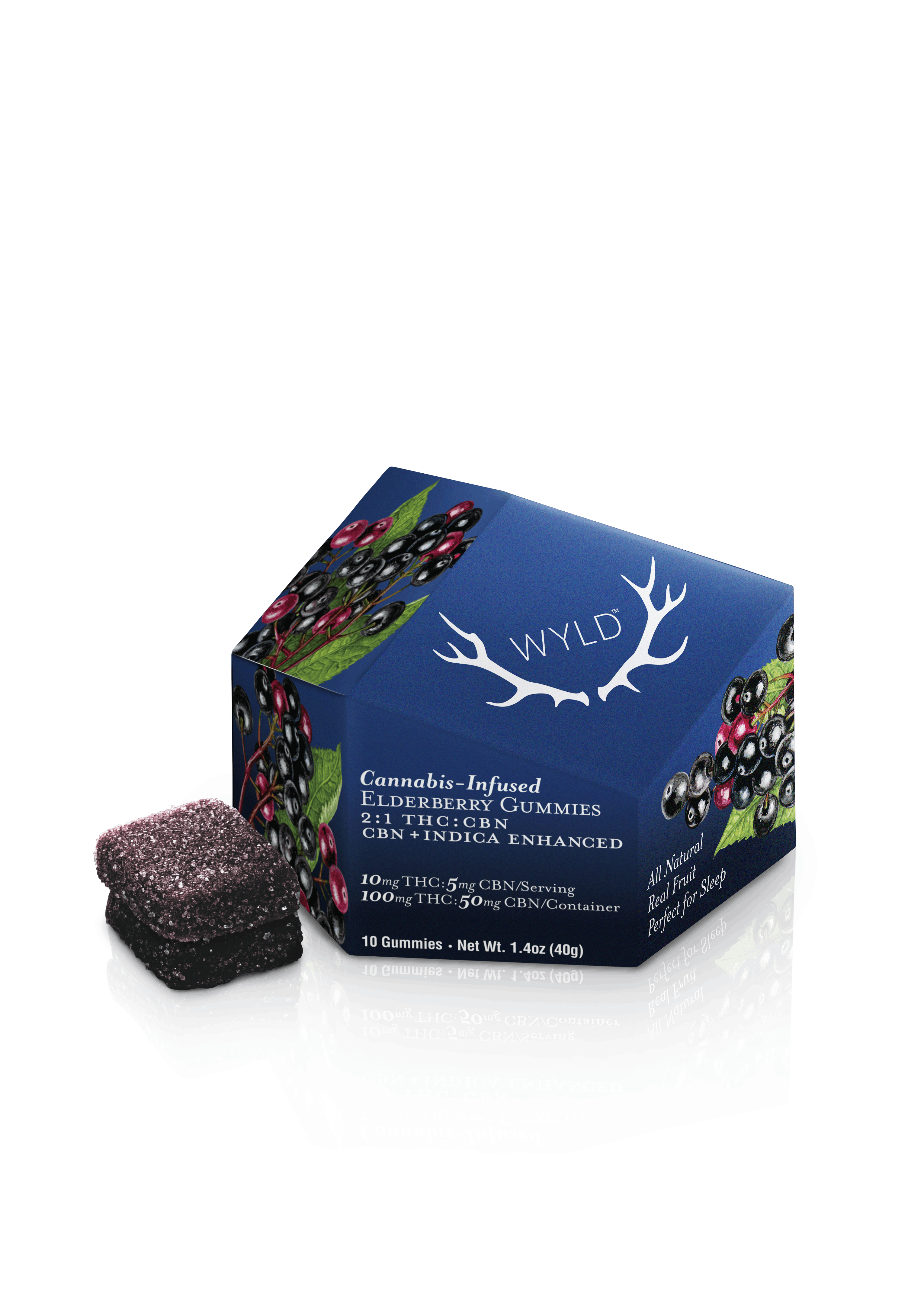 Photograph of product: Wyld - Elderberry 2:1 TH-oui/CBN - Gummy - 10ct - 100mg