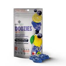 Photograph of product: GR Doozies Plus (DOH)  10pk CBG 2:1:1 Blueberry Lemon Lion's Mane