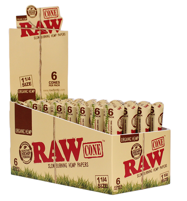 Photograph of product: RAW Organic Cones 6pk 1 1/4"
