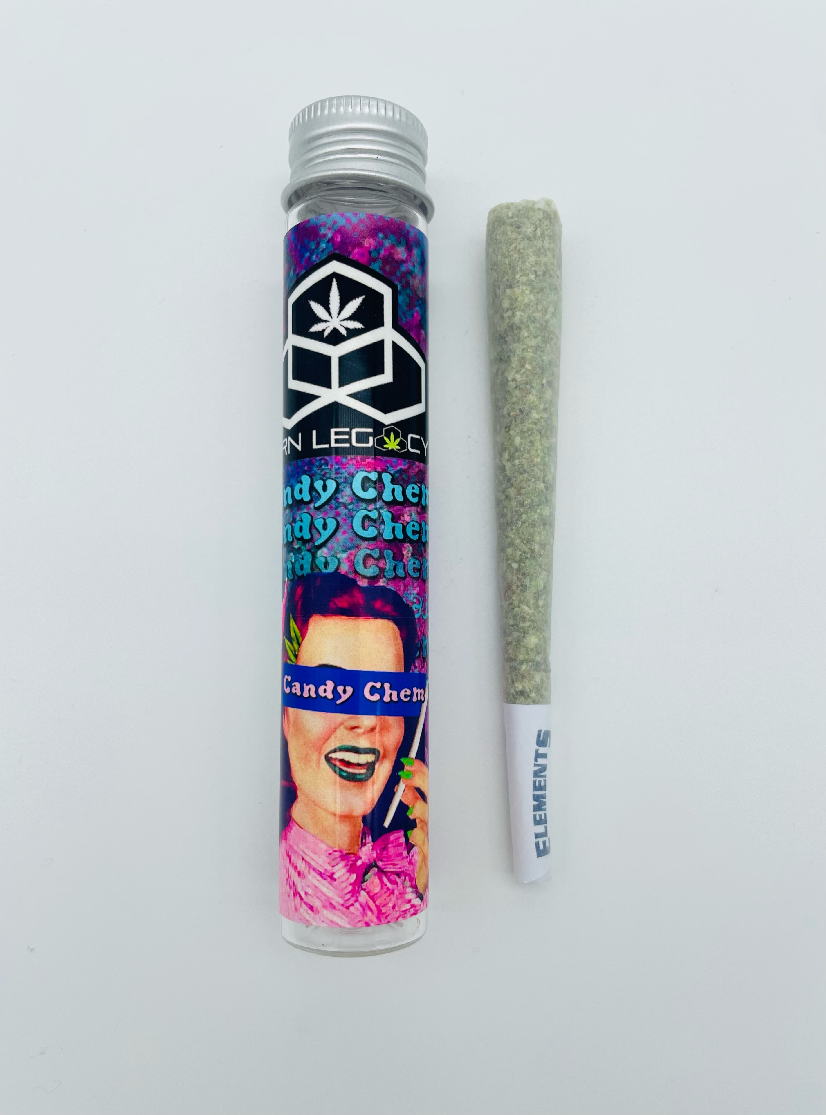 Photograph of product: Bern Legacy | Candy Chem | Pre-Roll | 1g | 21.21% TH-oui