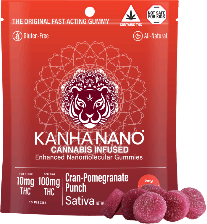 Photograph of product: Cranberry Pomegranate Punch | Nano Sativa Gummy | 5mg | 20pk