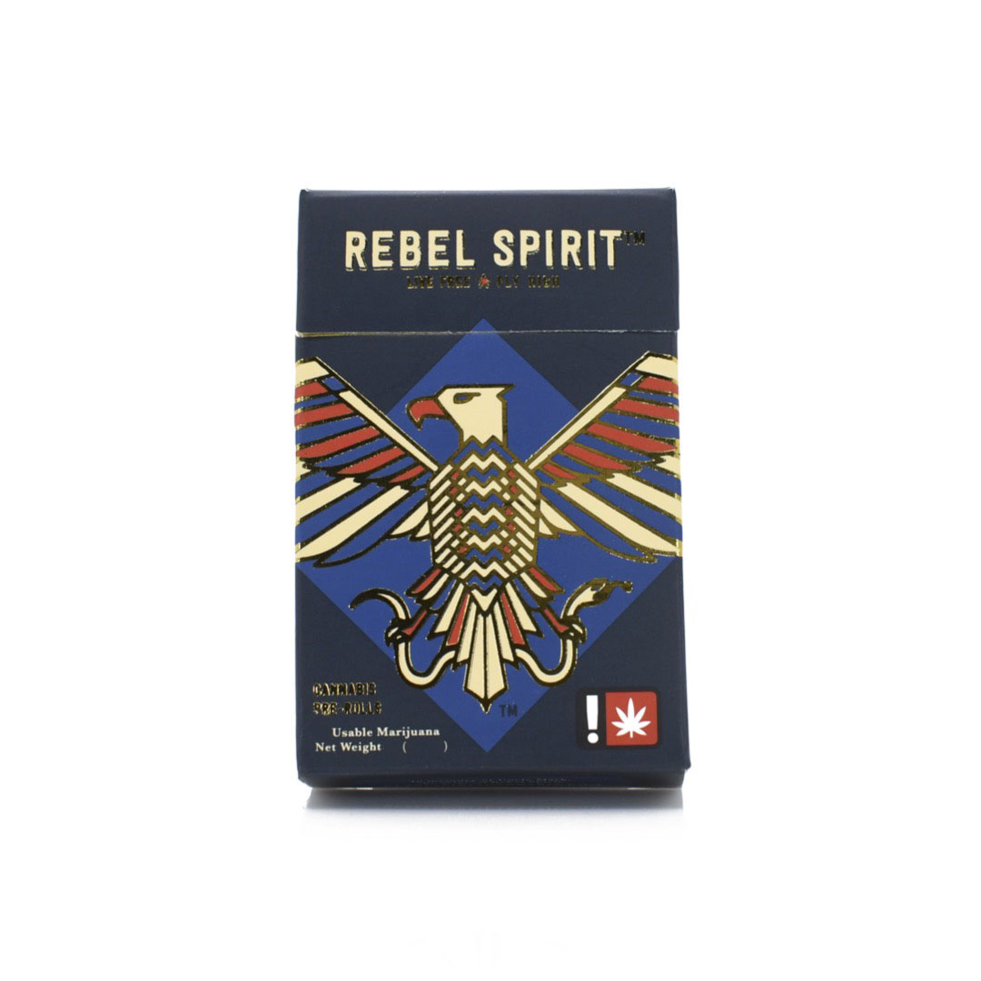 Photograph of product: Rebel Spirit 0.7g BLACK CHERRY CARAMEL/EKKO'S COSMIC Pre Roll 8pk