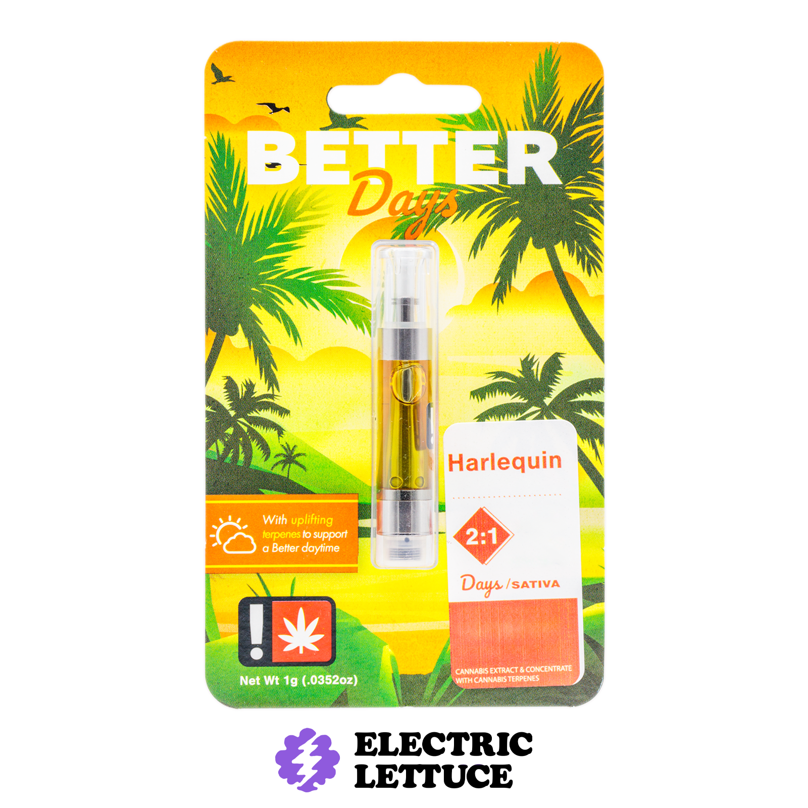Photograph of product: Better Effects HARLEQUIN 2:1 Distillate Cartridge 1g
