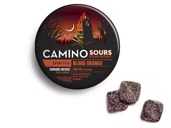 Photograph of product: KIVA Camino Blood Orange Gummies 100mg (20pk)