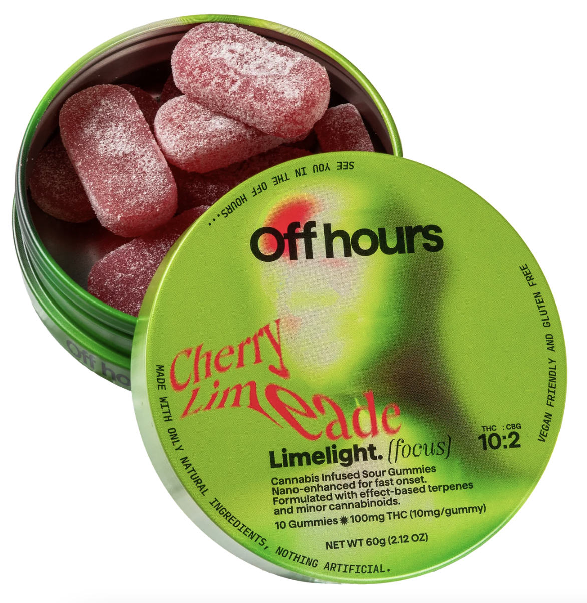 Photograph of product: G14 | "Limelight" Cherry Limeade Gummies | Off Hours