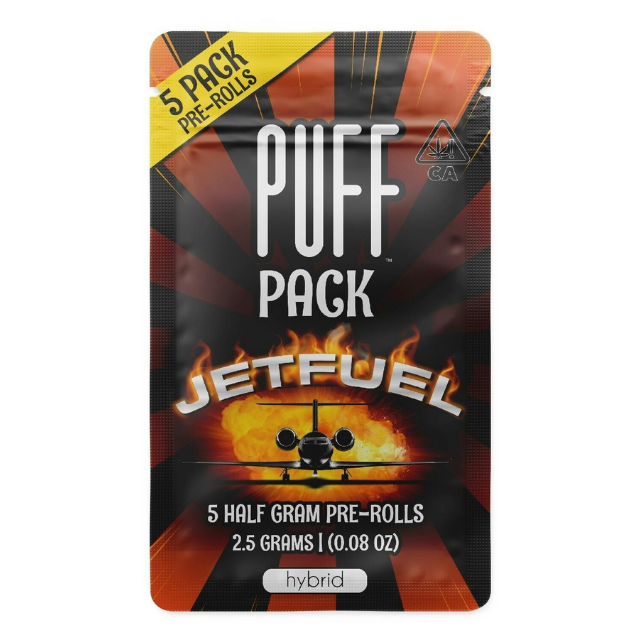 Photograph of product: 5PK- 0.5G- JETFUEL- PRE ROLLS