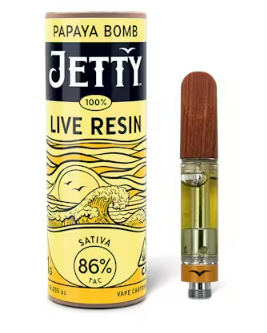 Photograph of product: Jetty Papaya Bomb Oui'd Live Resin Vape Cart