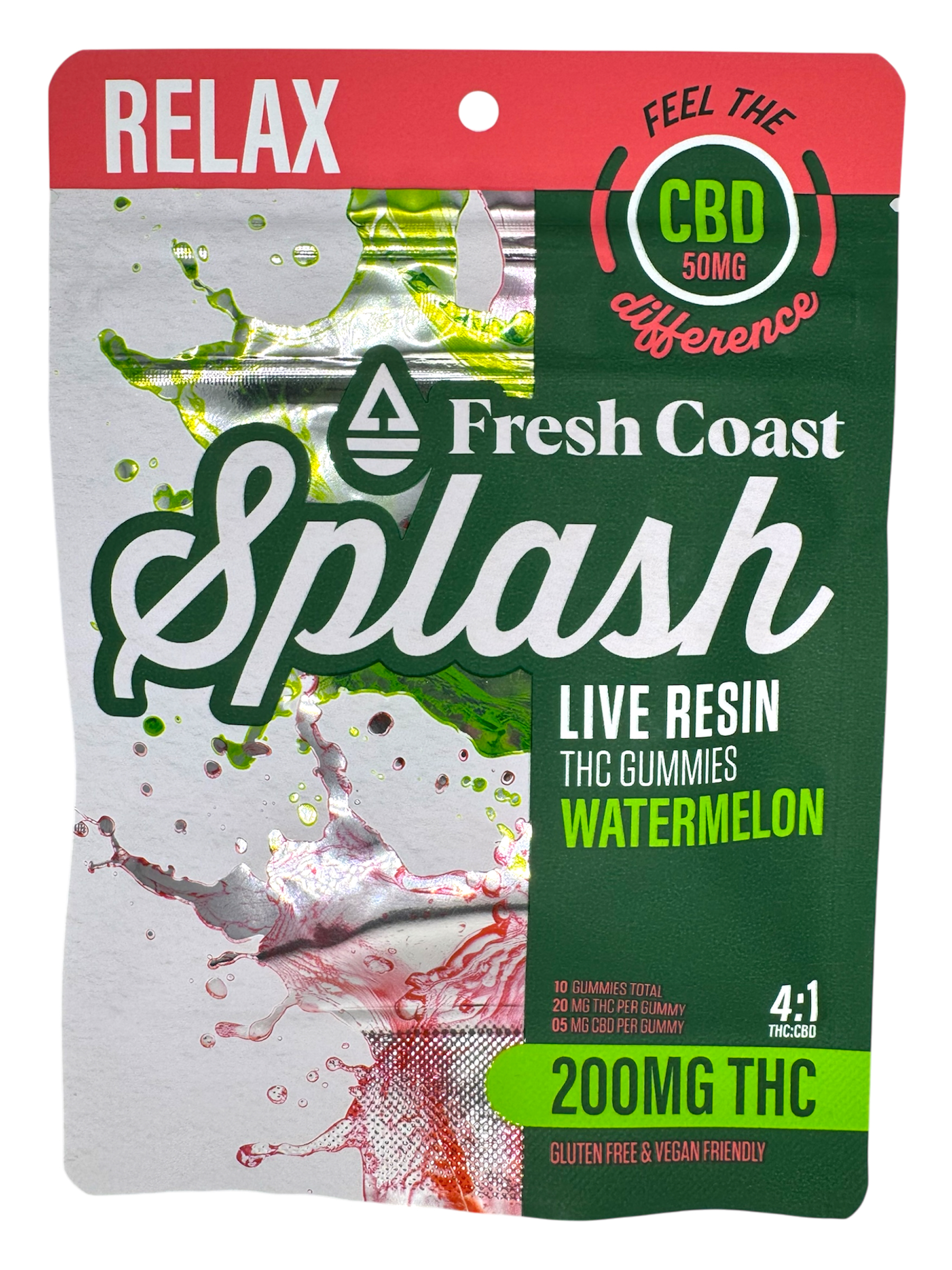 Photograph of product: 200mg Watermelon Splash Gummies W/ Cbd