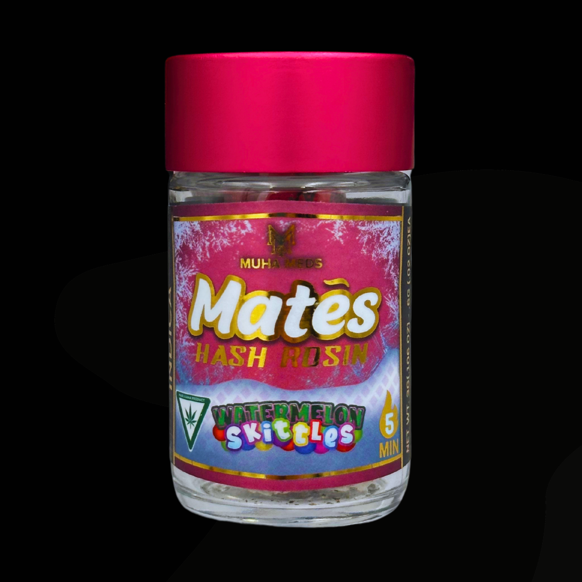 Photograph of product: Muha Meds Mates 5x0.6g au chocolat Rosin Pre Roll Pack | Watermelon Zkittles - Oui'd
