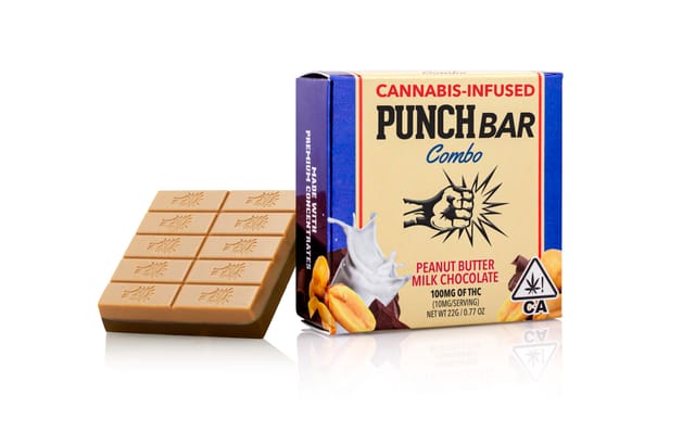 Photograph of product: 100MG Combo Peanut Butter Milk Chocolate Bar - Combo Peanut Butter Milk Chocolate