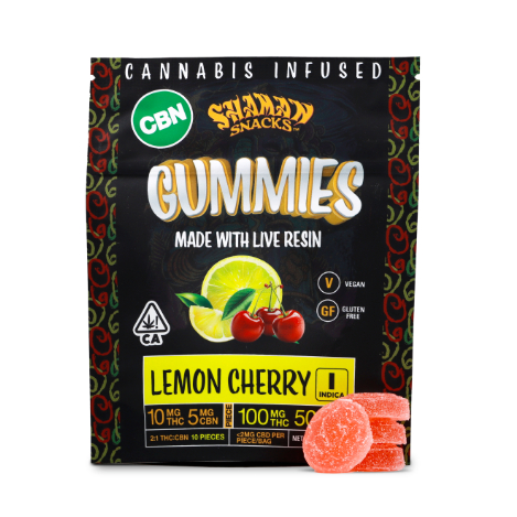 Photograph of product: LEMON CHERRY 2:1 GUMMIES 100MG
