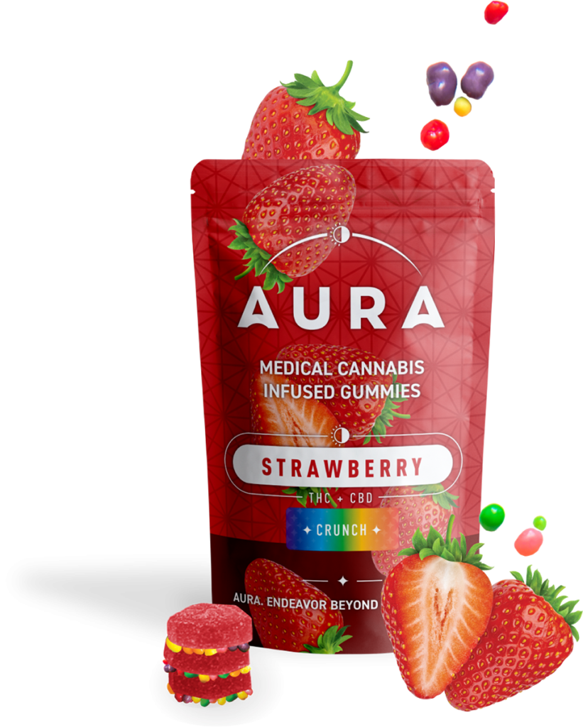 Photograph of product: Strawberry CRUNCH +CBC | 10 x 11mg