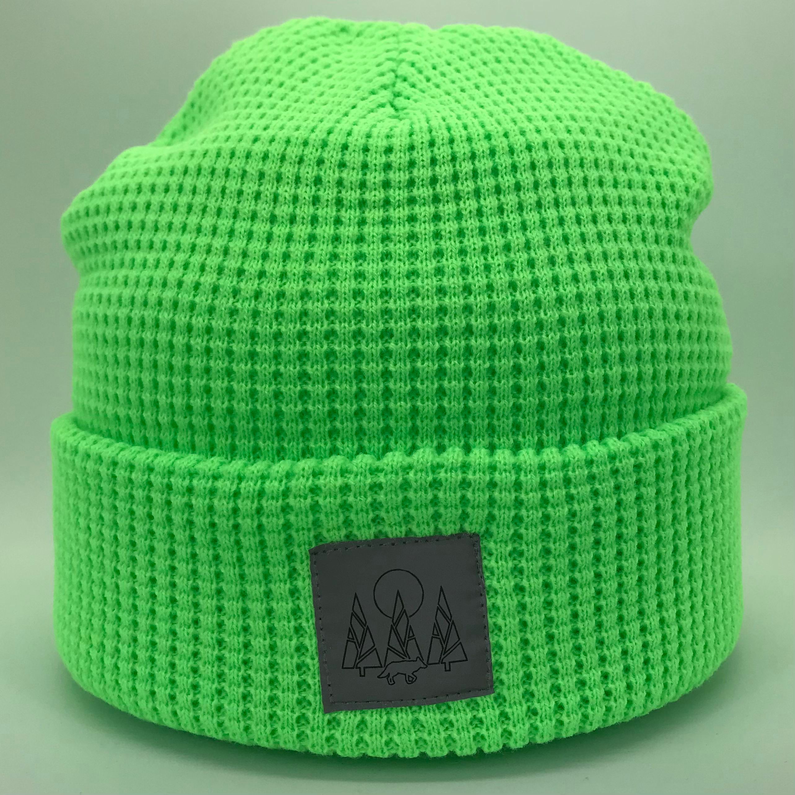 Photograph of product: Neon Green Cuffed Beanie