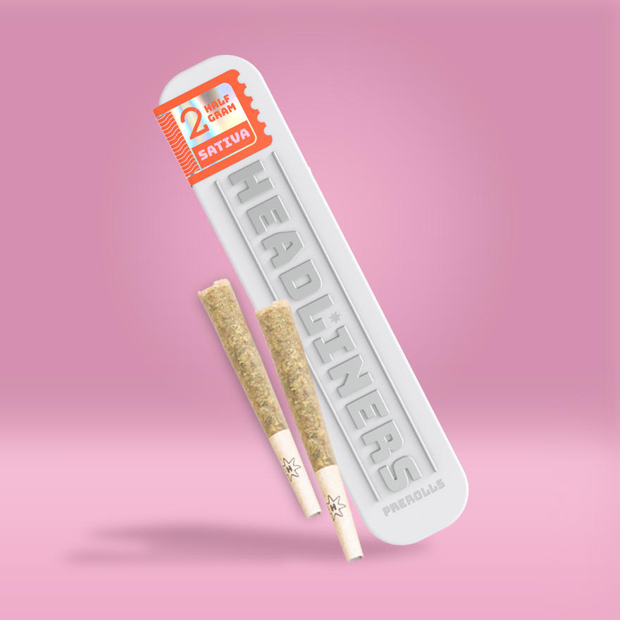 Photograph of product: Headliners Strawberry Guava 0.5g Pre-Roll 2pk (1g)