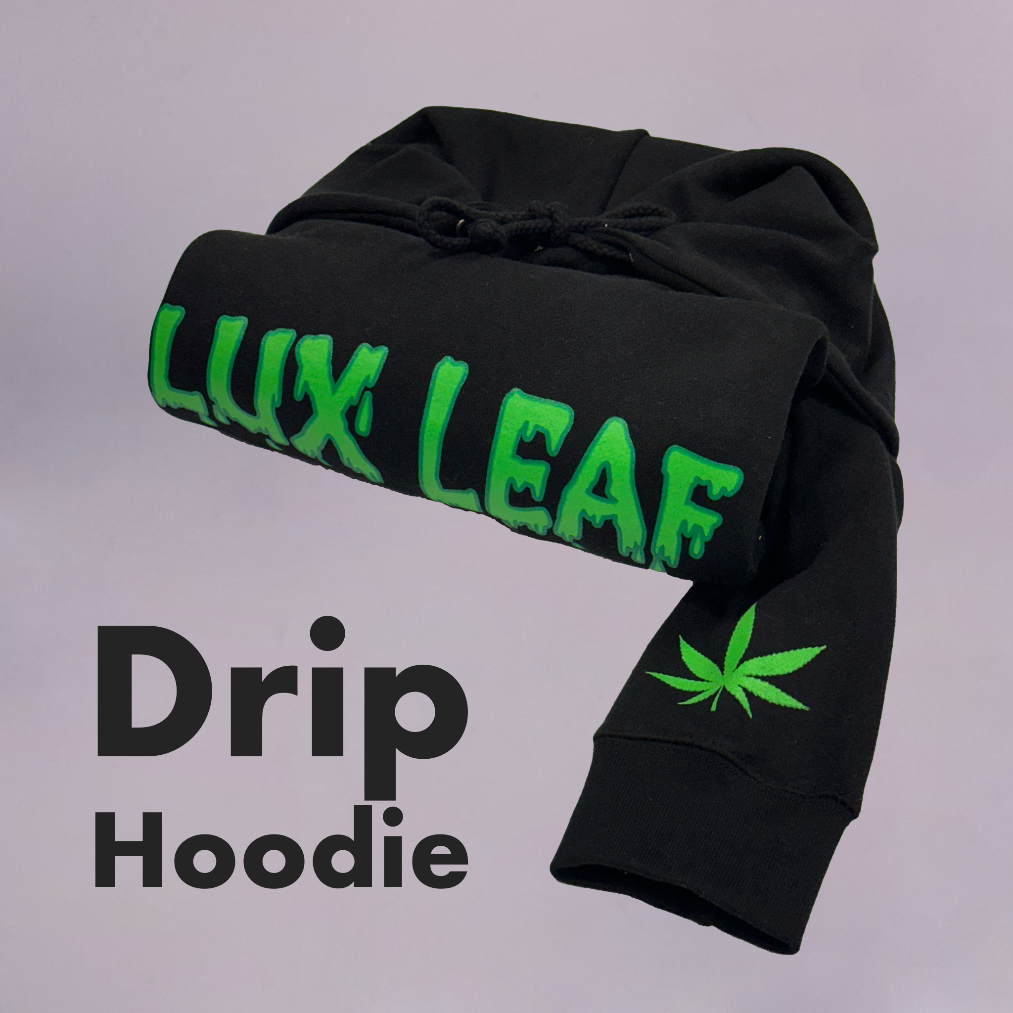Photograph of product: Swag | LUXLEAF | Glow-In-The-Dark 'Drip Hoodie' [XXXL]