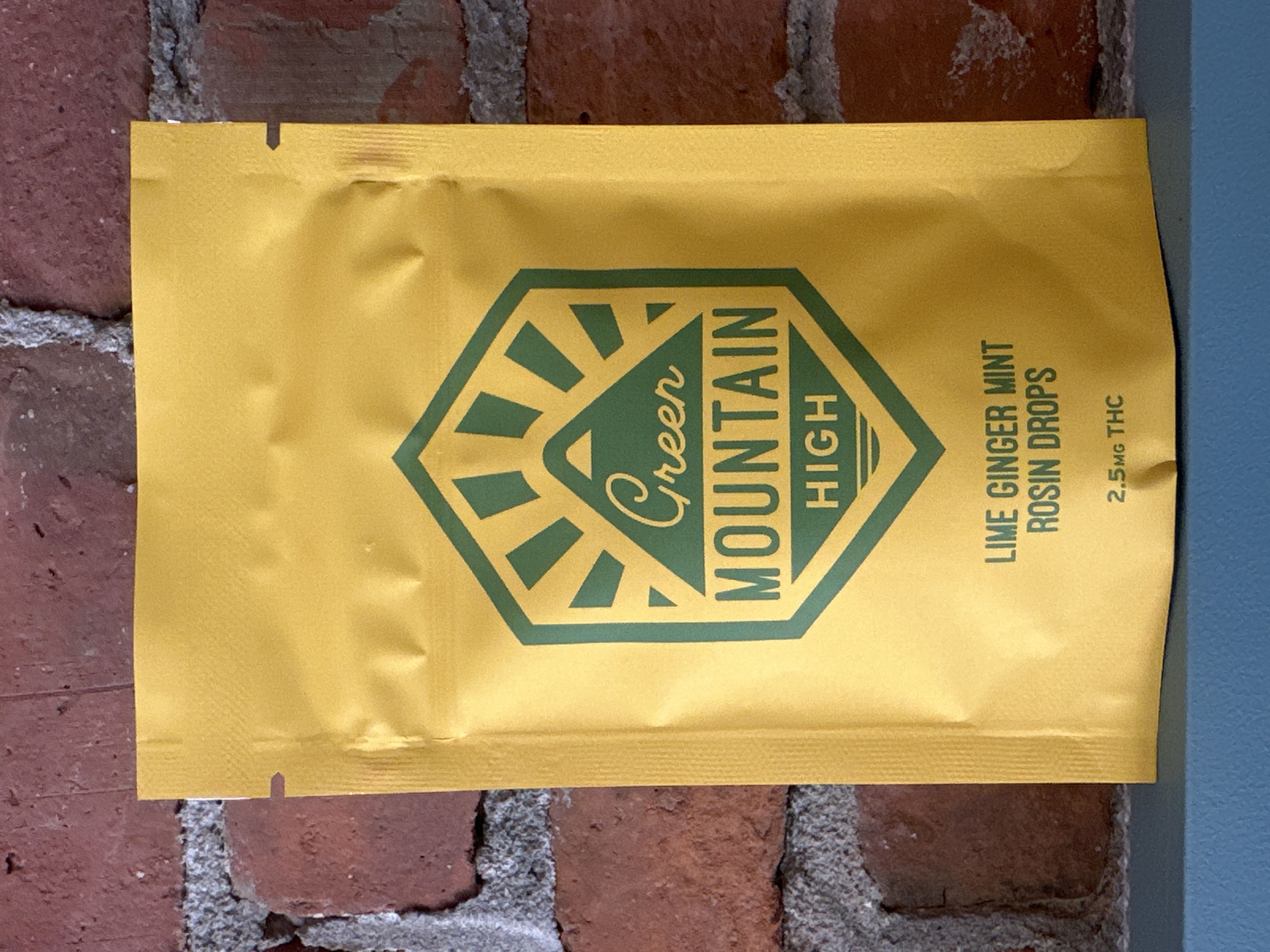 Photograph of Product: Green Mountain High | Hybrid Rosin Drops | 2.5mg THC 20 Pack | Lime Ginger Mint