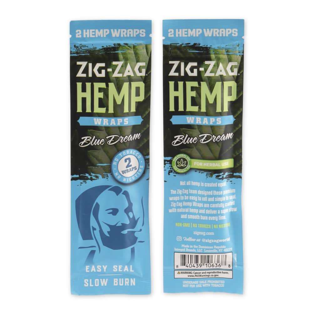 Photograph of product: Zig Zag Hemp Wraps - Blue Dream/2 pk