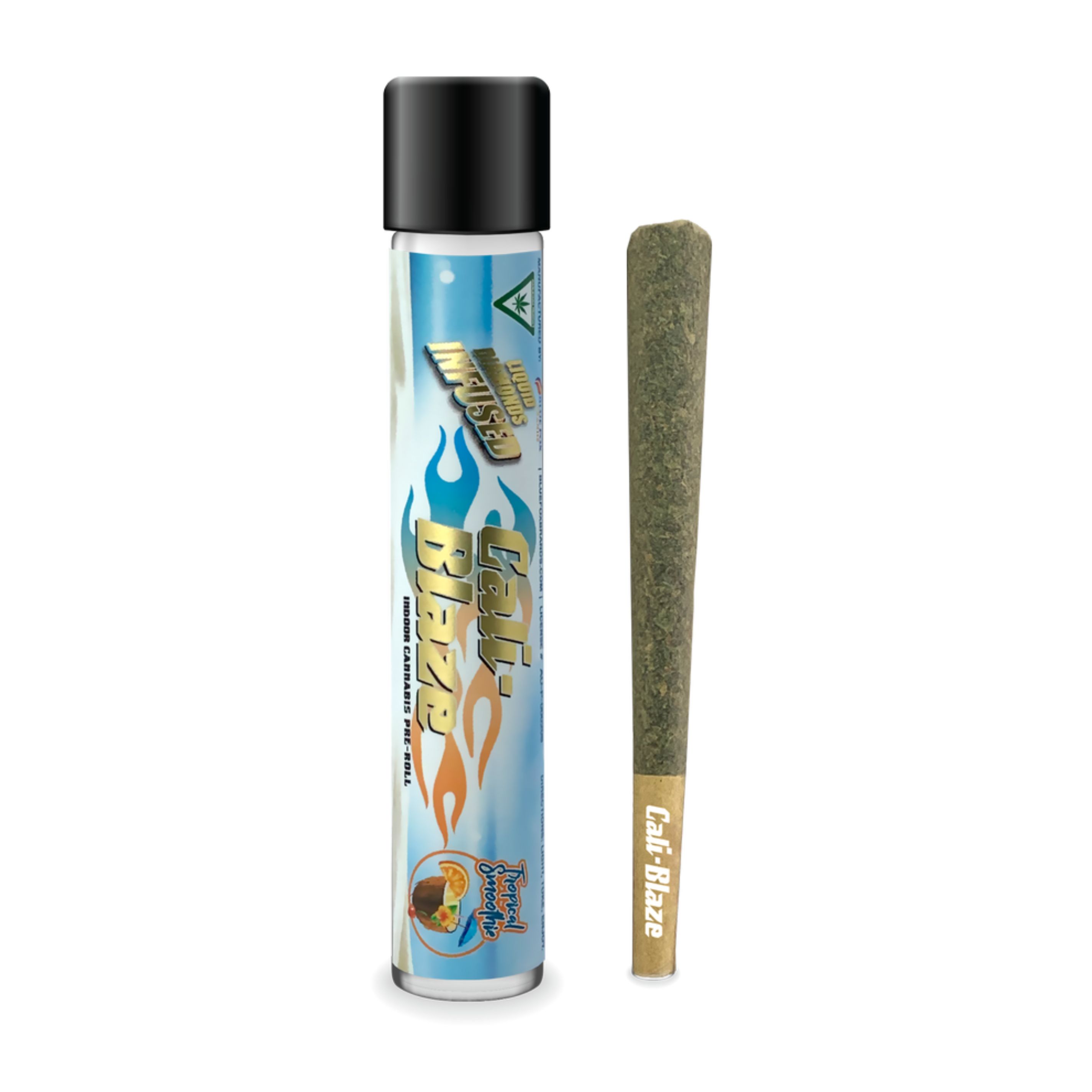 Photograph of product: CALI-BLAZE | Infused Preroll | Tropical Smoothie | 1.2g
