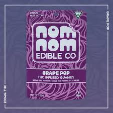Photograph of product: Nom Nom | Grape Pop | Live Resin TH-oui Gummies | 200mg