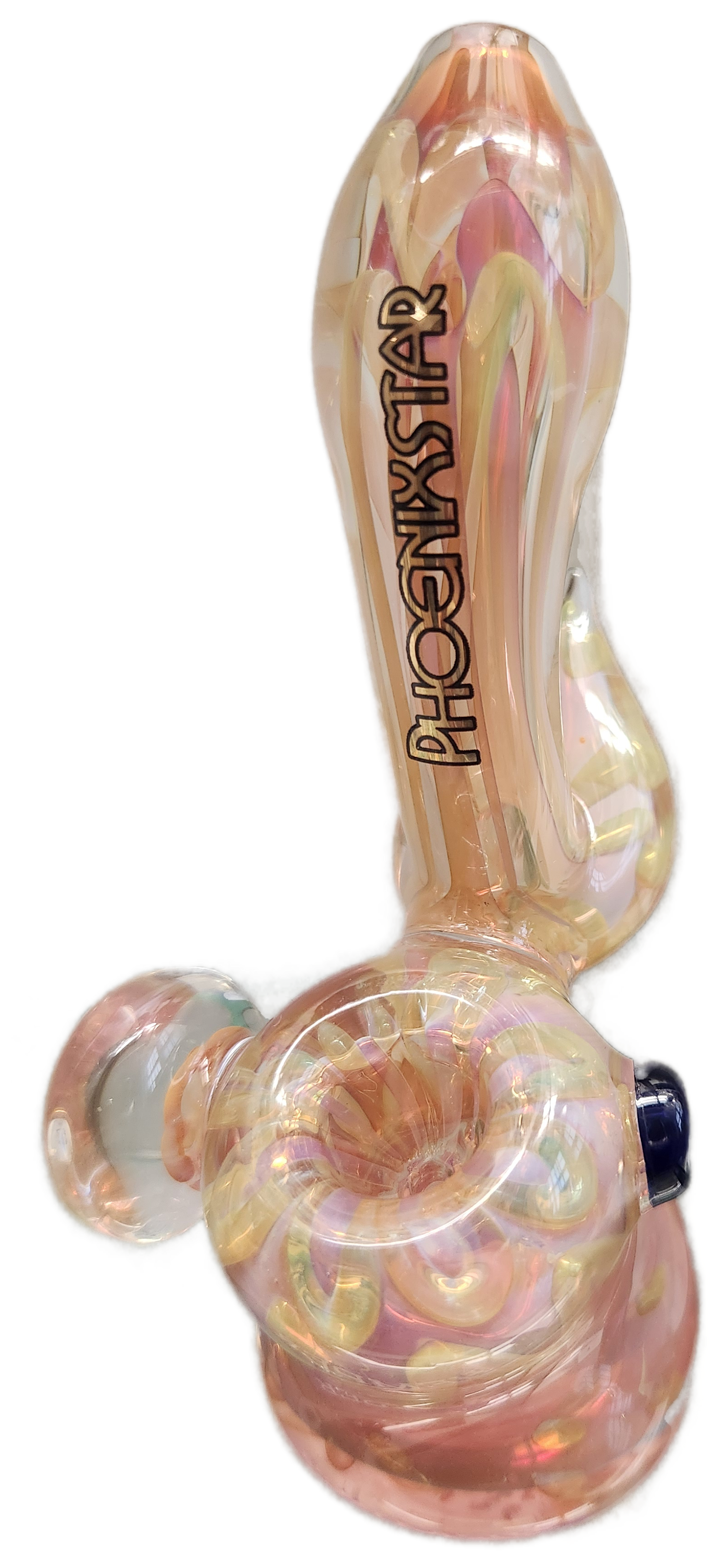 Photograph of product: Phoenix Star Fumed Bubbler I Gold/Pink I Highly Elevated