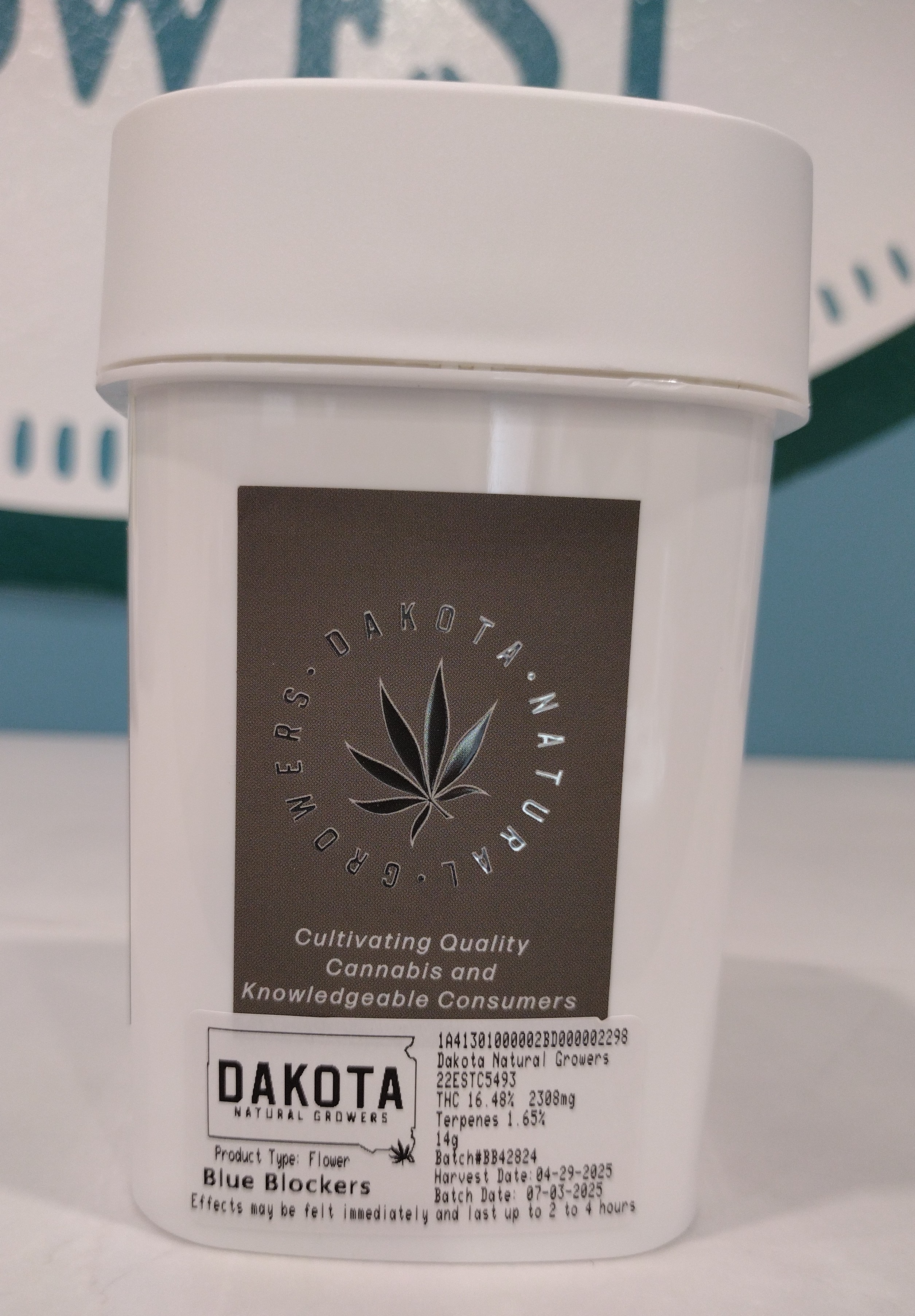 Photograph of product: Dakota Natural Growers - Blue Blockers - 14g - Flower
