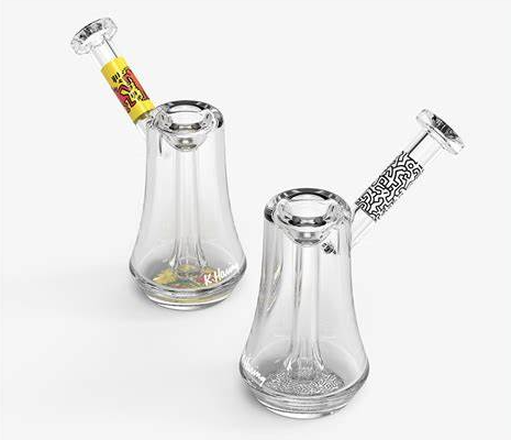 Photograph of product: K. Haring Glass Bubbler - Yellow