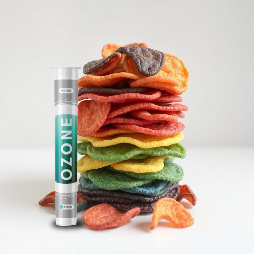 Photograph of product: Ozone-Rainbow Chip-Pre Rolls Single-1.0g