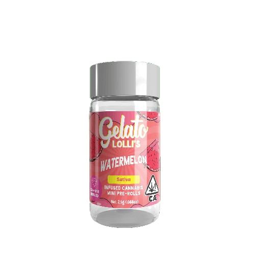 Photograph of product: Gelato | Watermelon Punch Lolli's Infused Pre-Rolls (5 Pack) | 3g