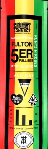 Photograph of product: Sunset Connect-Runtz n Roses 1g Pre Roll (Indoor)