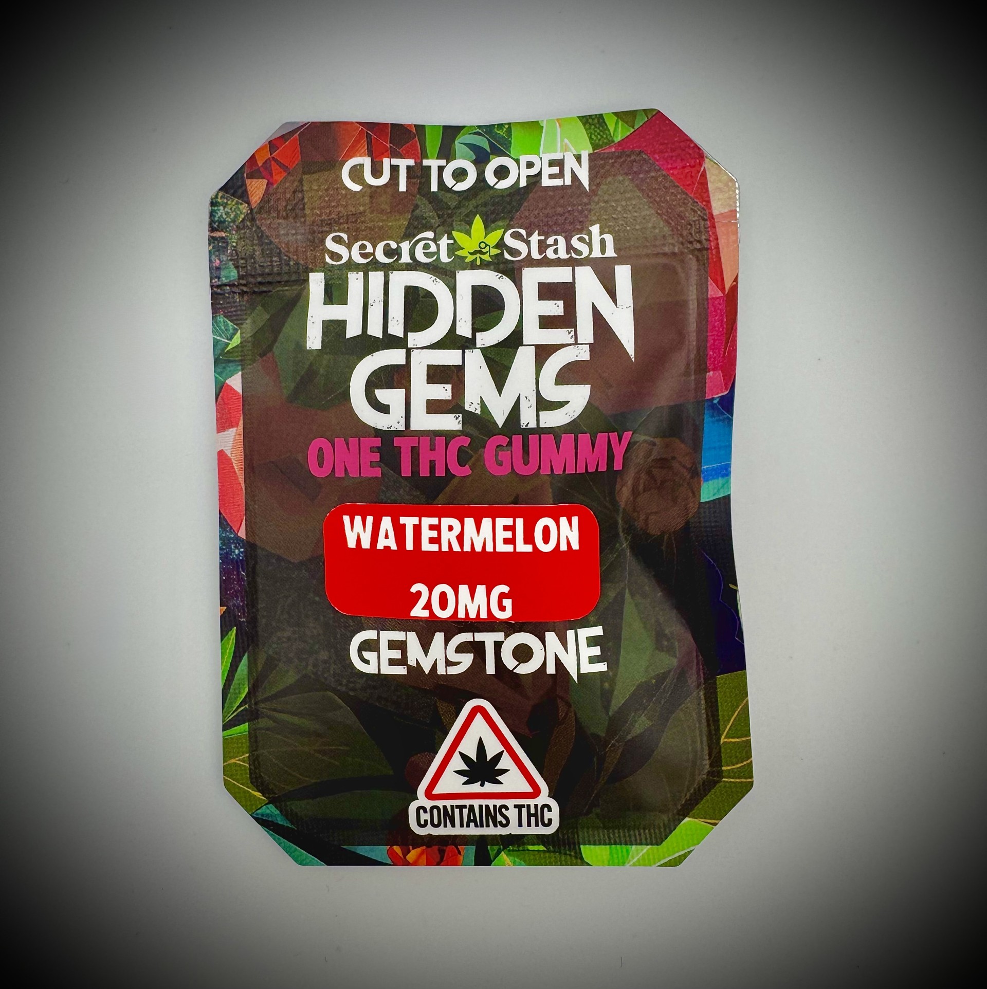 Photograph of product: Hidden Gems 20mg | Watermelon | Solo Gummy