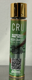 Photograph of Product: CRU | Kush Crasher | Fat Boy Pre Roll | 1G