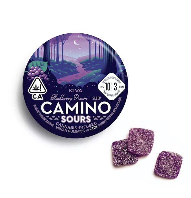 Photograph of product: CBN Sour Blackberry Dream TH-oui:CBD:CBN - CAMINO Gummies - Retail