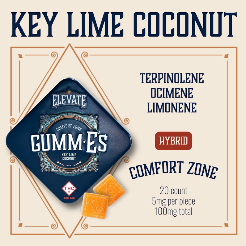 Photograph of product: 100mg Gummies | Key Lime Coconut (Hybrid)