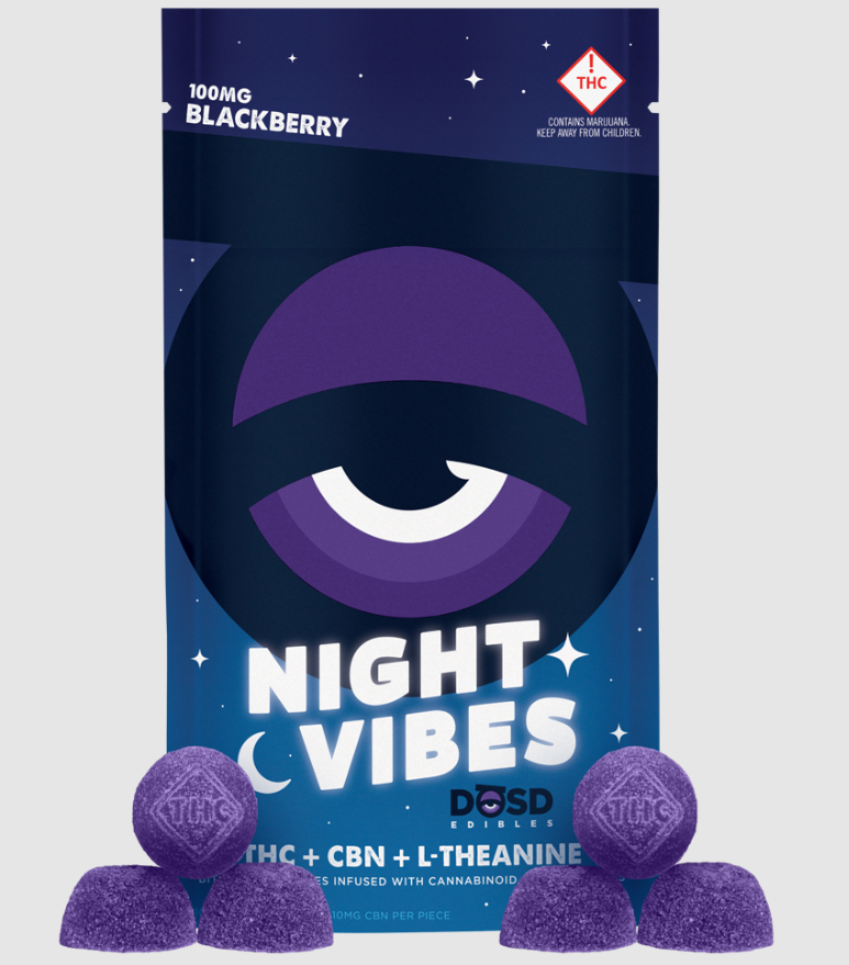 Photograph of product: DOSD Nano Bites - Blackberry Night Vibes + TH-oui/CBN/L-Theanine - 100mg