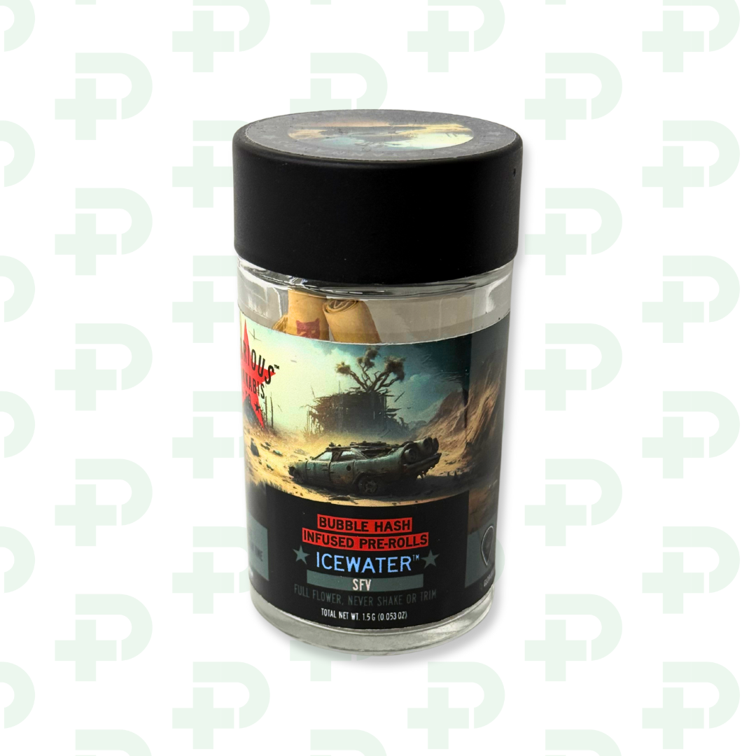 Photograph of product: Glorious - Ice Water Bubble au chocolat Infused Preroll Multi Pack - SFV OG