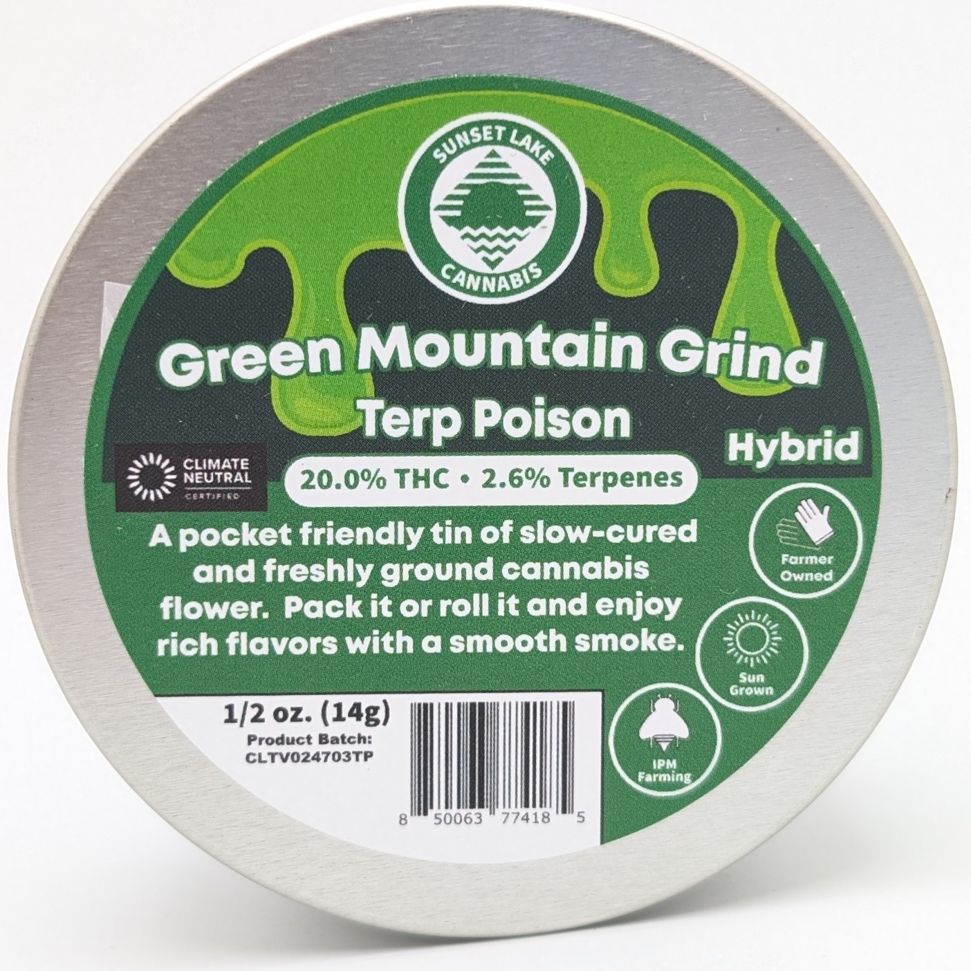 Photograph of product: Terp Poison Pre Ground 1/2oz - 14g