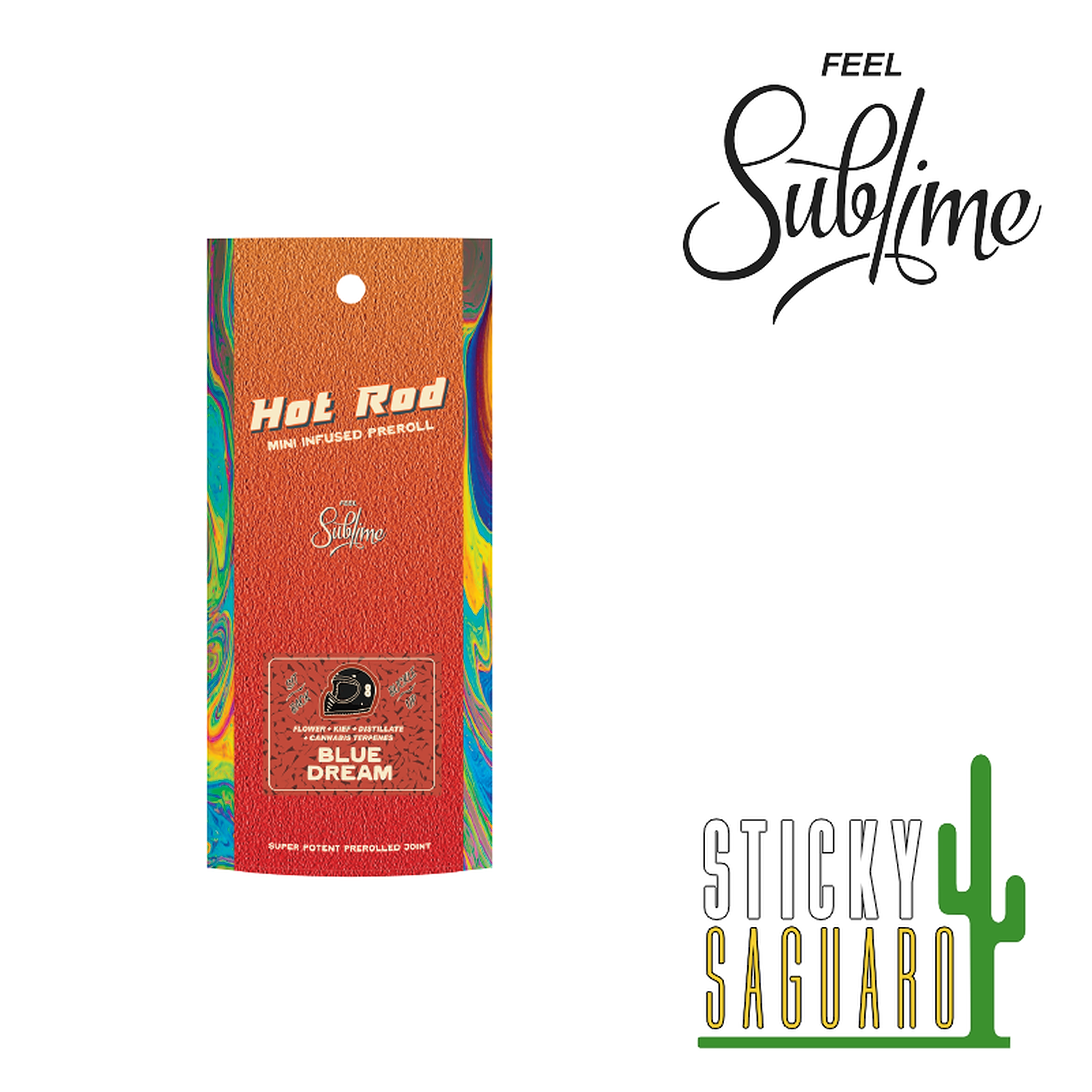 Photograph of product: Sublime Hot Rod Infused Pre-Roll Blue Dream (H) .5g