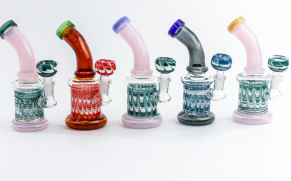 Photograph of product: 6" Wrap and Rake Hanger Bong/Rig | Assorted Colors