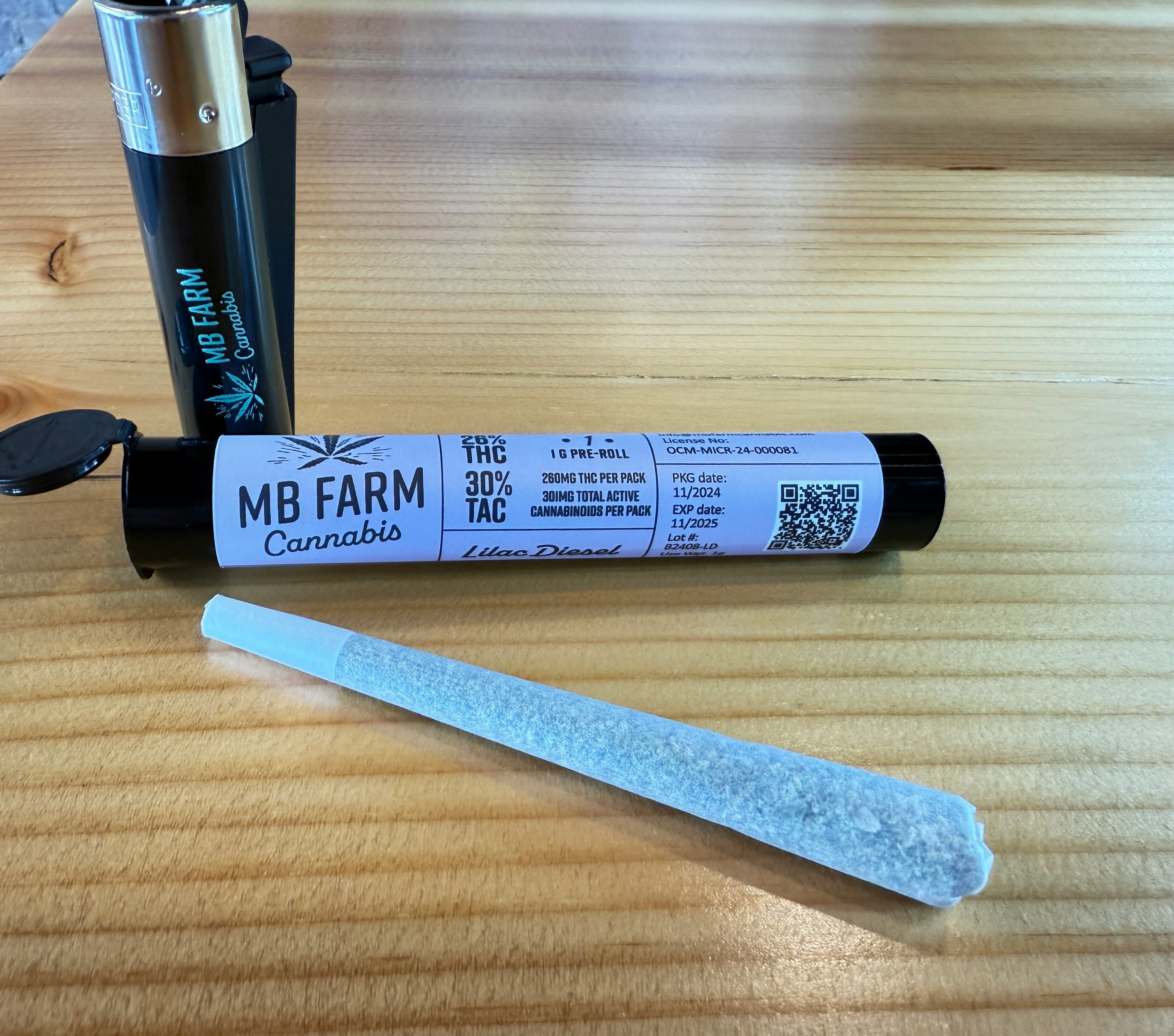 Photograph of product: MB Farms - Lilac Diesel - Single joint