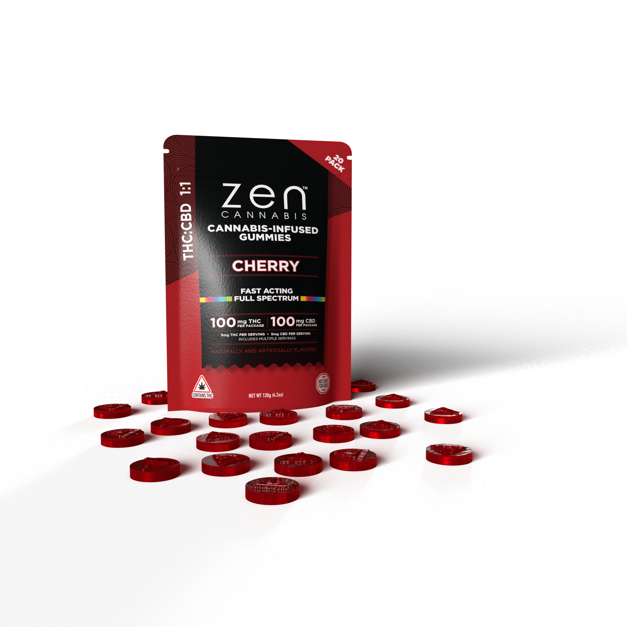 Photograph of product: Cherry 1-1 Gummy- Zen